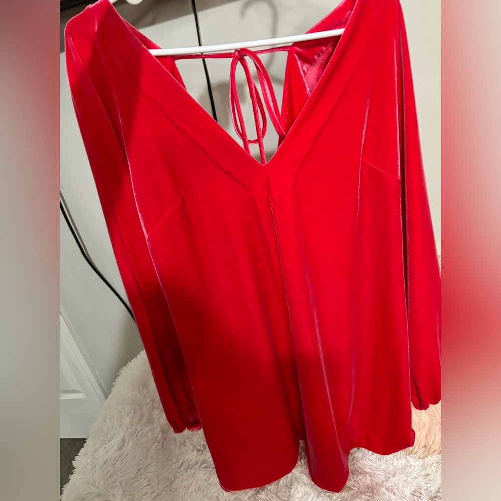 hot pink free people velvet shift dress